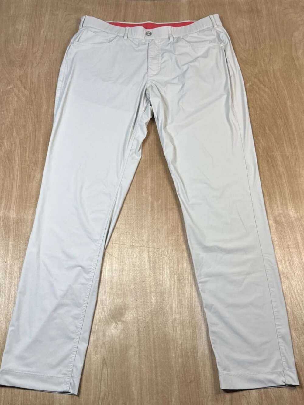 Redvanly Men’s Beige Kent Pull On Golf Trouser Pants Size Large 34x32